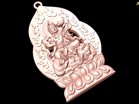 सामंतभद्र बोधिसत्व - सामंतभद्र बुद्ध पेंडेंट - N022256 3D प्रिंट मॉडल