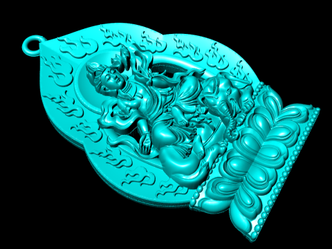 सामंतभद्र बोधिसत्व - सामंतभद्र बुद्ध पेंडेंट - N022256 3D प्रिंट मॉडल