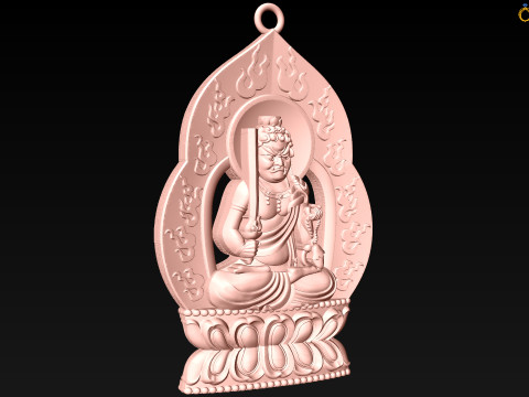 Acala Vidyaraja Pendant - Fudo Myoo Pendant - N023909 3D Print Model