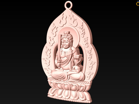 Acala Vidyaraja Pendant - Fudo Myoo Pendant - N023909 3D Print Model
