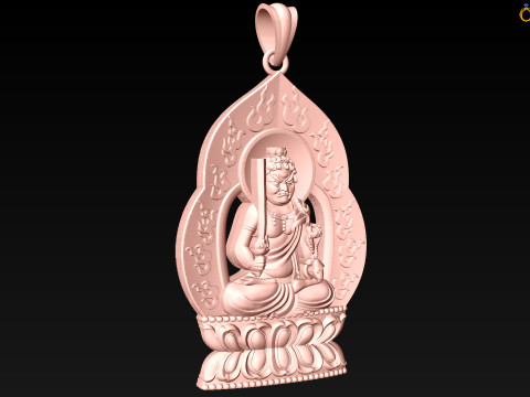 Acala Vidyaraja Pendant - Fudo Myoo Pendant - N023909 3D Print Model