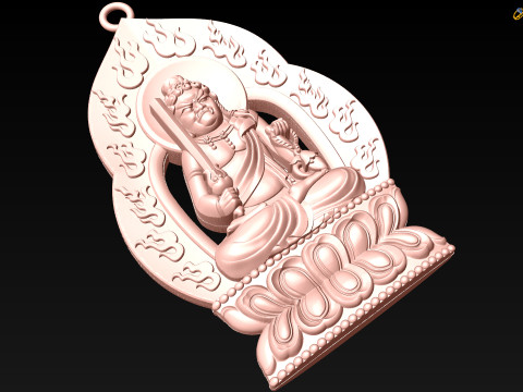 Acala Vidyaraja Pendant - Fudo Myoo Pendant - N023909 3D Print Model