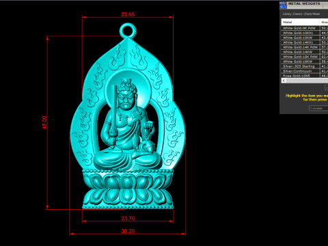 Acala Vidyaraja Pendant - Fudo Myoo Pendant - N023909 3D Print Model