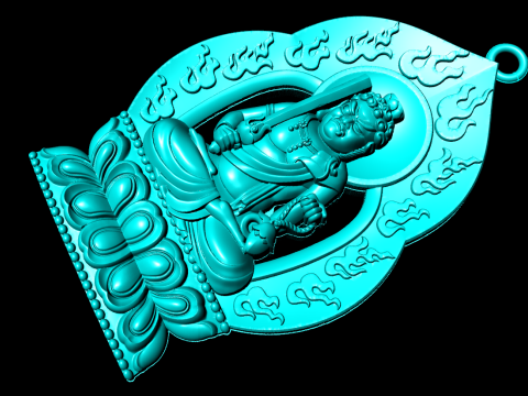 Acala Vidyaraja Pendant - Fudo Myoo Pendant - N023909 3D Print Model