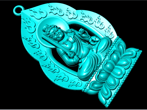 Acala Vidyaraja Pendant - Fudo Myoo Pendant - N023909 3D Print Model