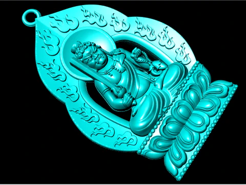 Acala Vidyaraja Pendant - Fudo Myoo Pendant - N023909 3D Print Model