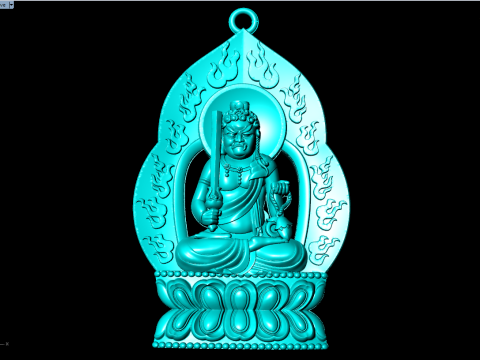 Acala Vidyaraja Pendant - Fudo Myoo Pendant - N023909 3D Print Model