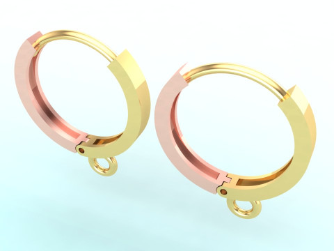 Anting Cincin Lingkaran - N219 Model Cetak 3D