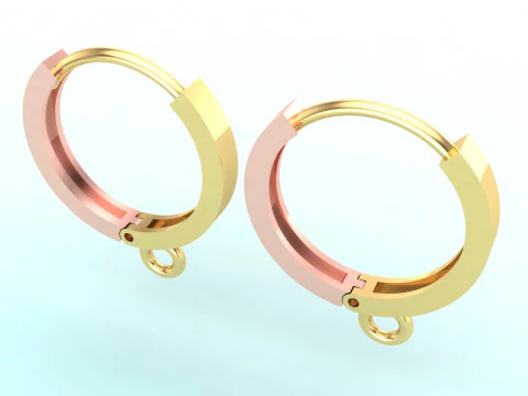 Earring ring Circle - N219 3D Print Model