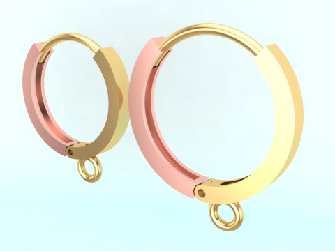 Anting Cincin Lingkaran - N219 Model Cetak 3D