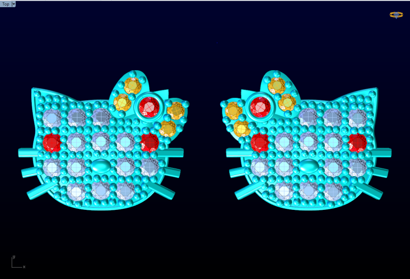 Kitty earrings - Cat earrings - Hello kitty earrings - N618 3D Print Model .c4d .max .obj .3ds .fbx .stl .blend 