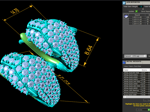 豹头耳环 - 豹纹耳环 - 猎豹耳环 - N6165 3D 打印模型