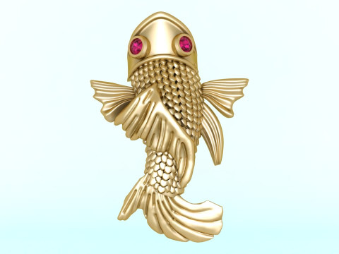 Carpe pour bijoux - Carpe pour la bague - Carpe pour pendentif - N1014 Modèles 3D en vedette