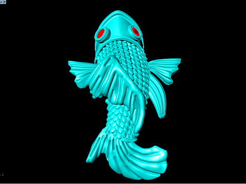 Carpe pour bijoux - Carpe pour la bague - Carpe pour pendentif - N1014 Modèles 3D en vedette