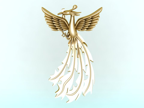 凤凰珠宝 - 凤凰戒指 - 凤凰吊坠 - N5407 3D 打印模型