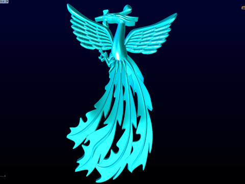 凤凰珠宝 - 凤凰戒指 - 凤凰吊坠 - N5407 3D 打印模型