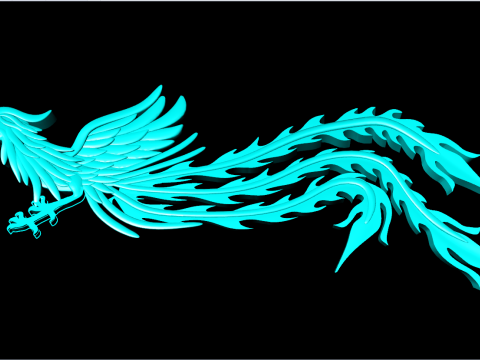 Phoenix for jewelry - Phoenix for pendant - Phoenix for ring - N6861 3D Print Model