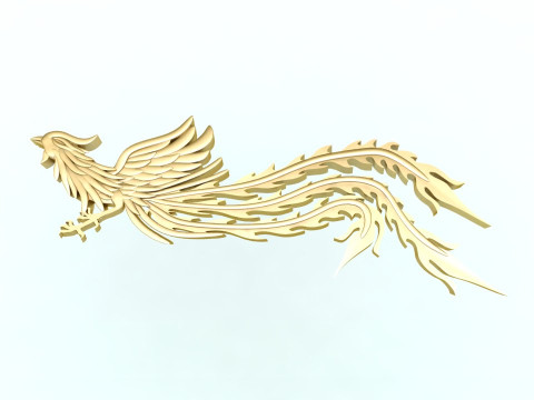 Phoenix for jewelry - Phoenix for pendant - Phoenix for ring - N6861 3D Print Model
