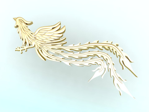 Phoenix for jewelry - Phoenix for pendant - Phoenix for ring - N6861 3D Print Model