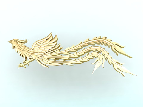Phoenix for jewelry - Phoenix for pendant - Phoenix for ring - N6861 3D Print Model
