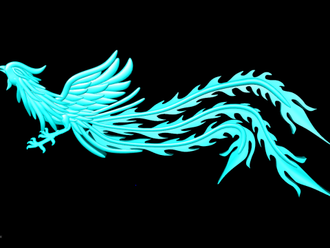 凤凰首饰 - 凤凰吊坠 - 凤凰戒指 - N6861 3D 打印模型