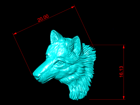Cachorro para joalheria - Lobo para anel - Cachorrinho para pingente - N453 Modelo de Impressão 3D