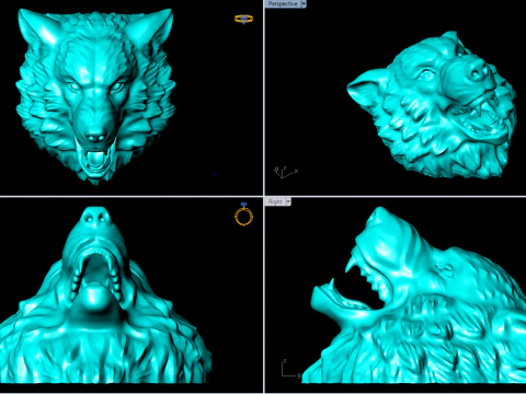 Dog for jewelry - Wolf for ring - Dogpuppy for pendant - N2274 3D Print Model