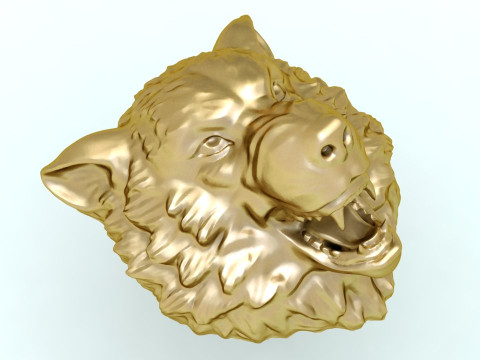 Cane per gioielli - Lupo per anello - Cucciolo di cane per ciondolo - N2274 Modello di stampa 3D