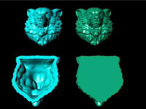 Cane per gioielli - Lupo per anello - Cucciolo di cane per ciondolo - N2274 Modello di stampa 3D