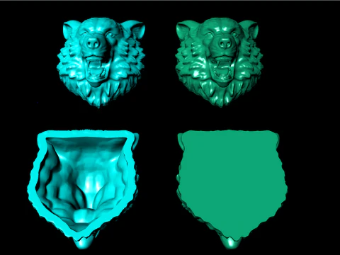 Dog for jewelry - Wolf for ring - Dogpuppy for pendant - N2274 3D Print Model