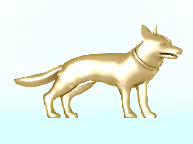Hund als Schmuck - Wolf als Ring - Hundewelpe als Anhänger - N3888 3D Druckmodell .c4d .max .obj .3ds .fbx .stl .blend 