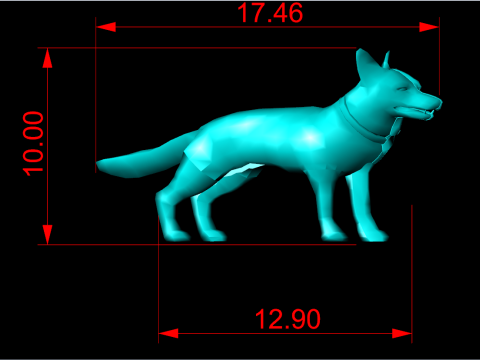 Hund als Schmuck - Wolf als Ring - Hundewelpe als Anhänger - N3888 3D Druckmodell