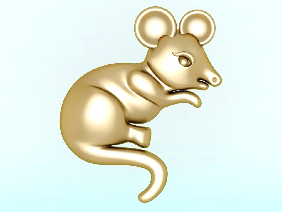 Mickey Mouse for jewelry - Mouse for ring - Mickey for pendant - N6156 3D Print Model .c4d .max .obj .3ds .fbx .stl .blend 