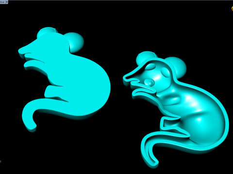 Mickey Mouse untuk perhiasan - Mouse untuk cincin - Mickey untuk liontin - N6156 Model Cetak 3D