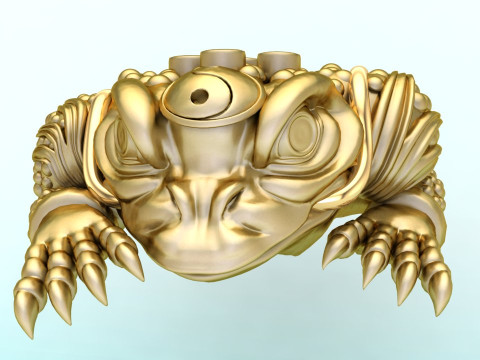 Toads for jewelry - Jin Chan for ring - Three legged toad pendant - N904 3D Print Model