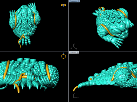 Toads for jewelry - Jin Chan for ring - Three legged toad pendant - N904 3D Print Model