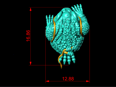 Toads for jewelry - Jin Chan for ring - Three legged toad pendant - N904 3D Print Model