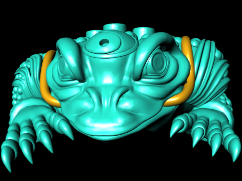 Toads for jewelry - Jin Chan for ring - Three legged toad pendant - N904 3D Print Model