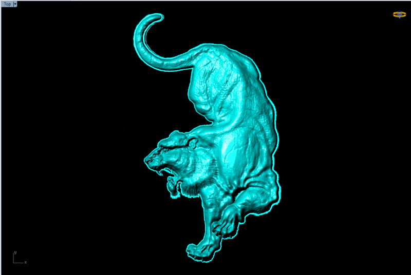 Тигр для прикраси - Тигр для каблучки - Тигр для кулона - N237 3D Принт Модель .c4d .max .obj .3ds .fbx .stl .blend 