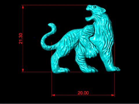 Tiger for jewelry - Tiger for ring - Tiger for pendant - N508 3D Print Model
