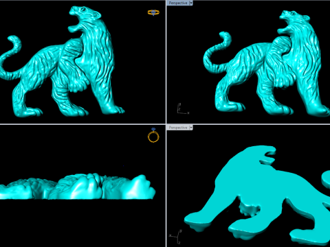 Takı için Tiger - Yüzük için Tiger - Kolye ucu için Tiger - N508 3D Baskı Modeli