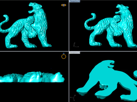 Tiger for jewelry - Tiger for ring - Tiger for pendant - N508 3D Print Model