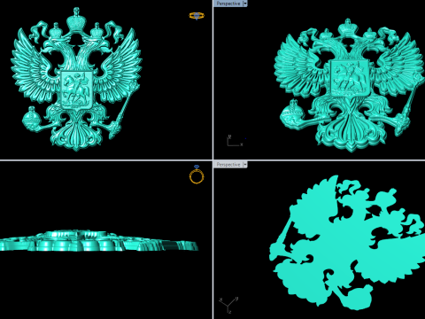 Eagle for jewelry - Eagle for ring - Eagle for pendant - N833 3D Print Model