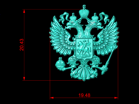 Eagle for jewelry - Eagle for ring - Eagle for pendant - N833 3D Print Model