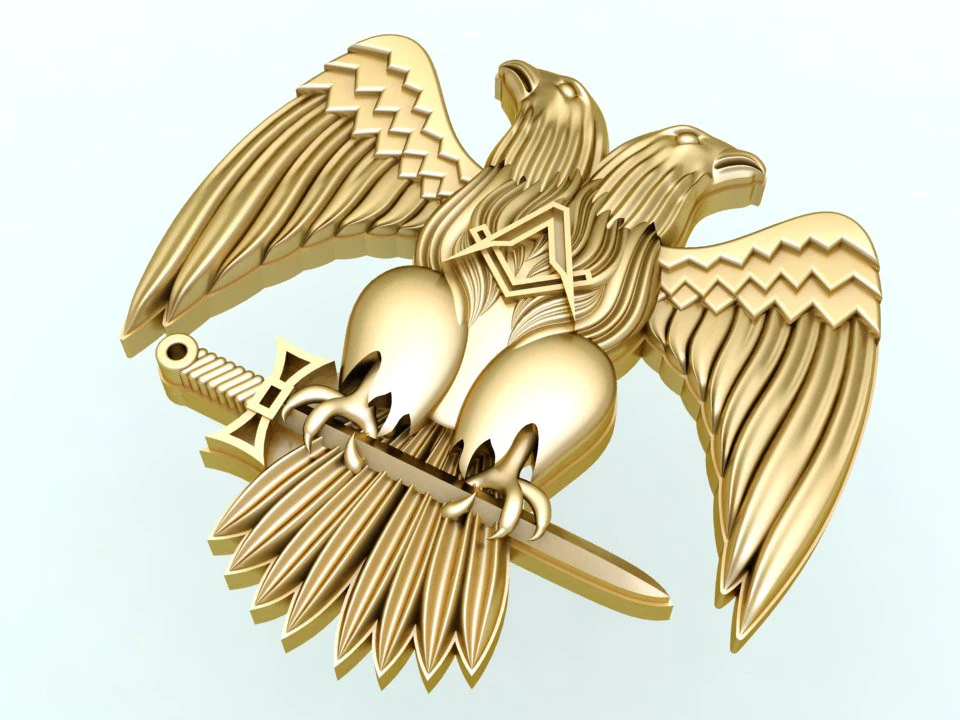 Eagle for jewelry - Eagle for ring - Eagle for pendant - N848 3D Print Model .c4d .max .obj .3ds .fbx .stl .blend 