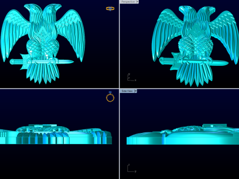 Adler für Schmuck - Adler für Ring - Adler für Anhänger - N848 3D Druckmodell
