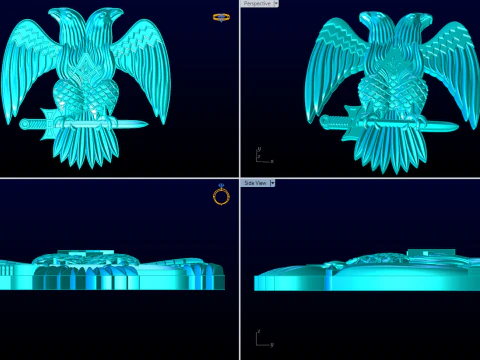 Eagle for jewelry - Eagle for ring - Eagle for pendant - N848 3D Print Model
