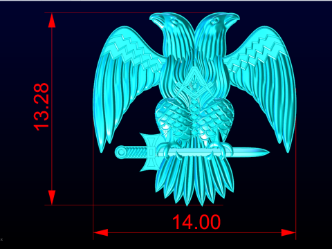 Adler für Schmuck - Adler für Ring - Adler für Anhänger - N848 3D Druckmodell