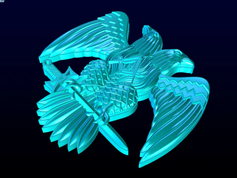 Eagle for jewelry - Eagle for ring - Eagle for pendant - N848 3D Print Model