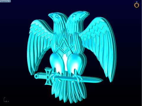 Adler für Schmuck - Adler für Ring - Adler für Anhänger - N848 3D Druckmodell